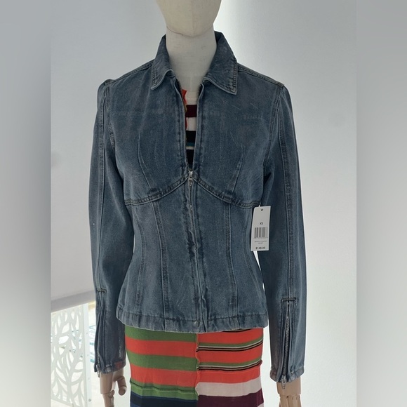 Blank NYC Jackets & Blazers - Blank NYC - metallic denim jacket - XS